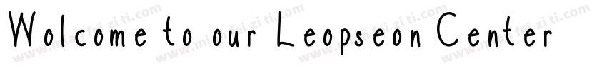 Wolcome to our Leopseon Center字体转换